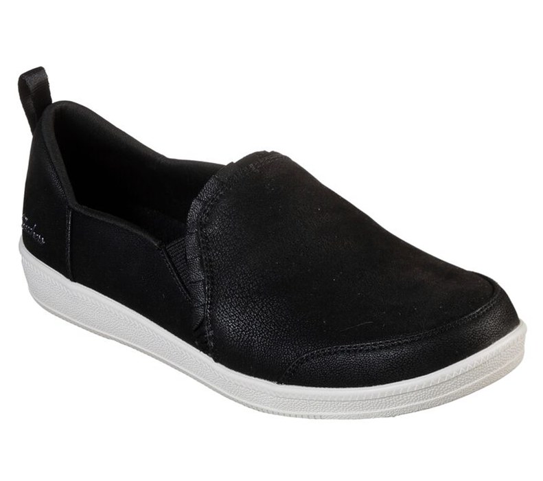 Skechers Dam Svarta/Vita Slip On - Madison Ave - City Soul - Sverige (XJRHY-7801)
